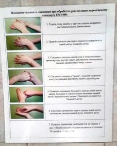 Стандартизация: антисептическая обработка рук